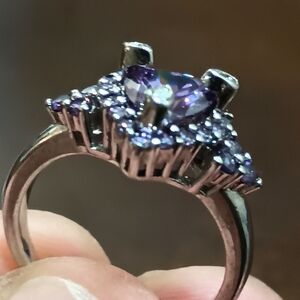 Prized Amethyst Transparent Intense, Women's Wedding Rings, Purple Sz 6.75